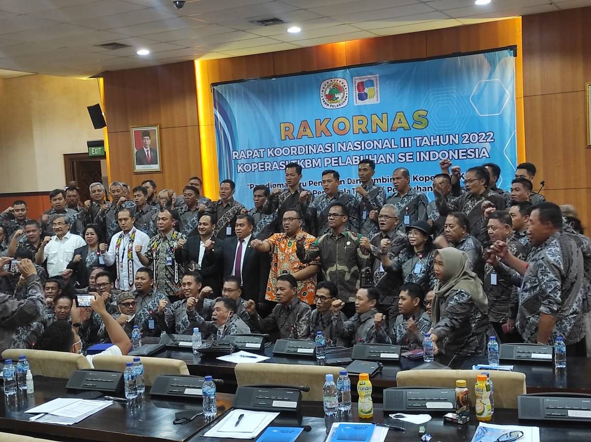Rapat Koordinasi Nasional III Tahun 2022 Koperasi Tenaga Kerja Bongkar Muat (TKBM) Pelabuhan se-Indonesia, di Jakarta, Selasa (13/9/2022)