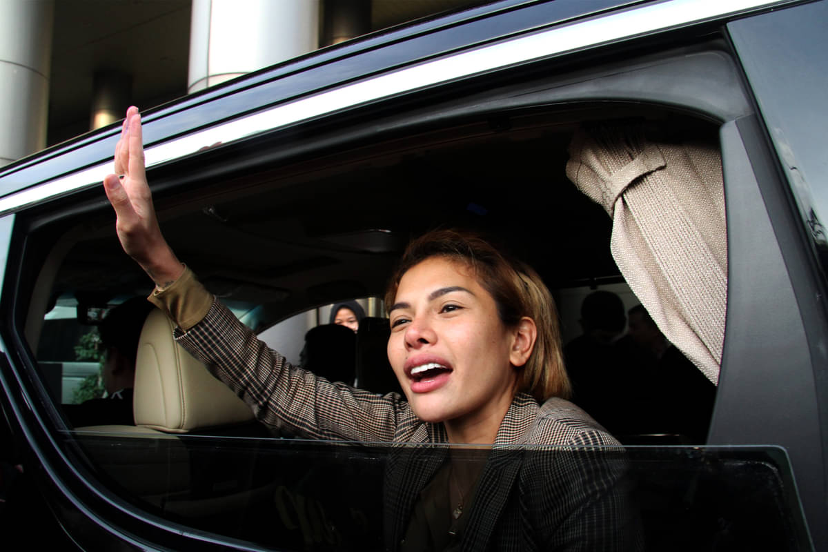 Tersangka kasus dugaan penganiayaan yang juga artis Nikita Mirzani