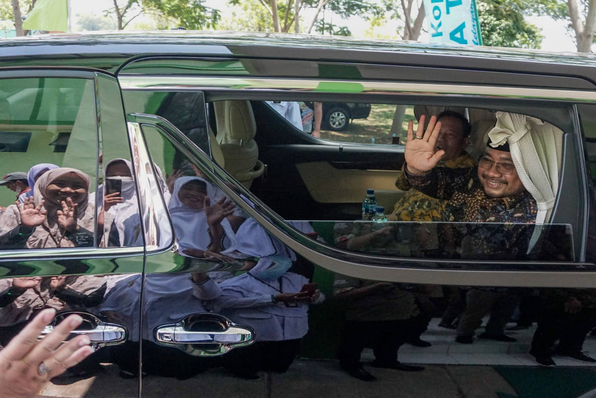 Menteri Agama Yaqut Cholil saat melakukan kunjungan kerja.