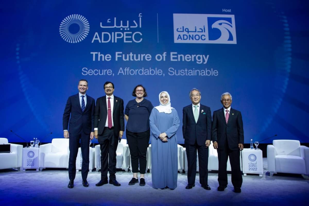Event Abu Dhabi International Petroleum and Conference (ADIPEC) 2022, di Abu Dhabi, Uni Emirat Arab. 