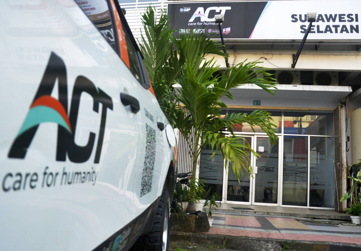 Kantor ACT di Makassar, Sulawesi Selatan.
