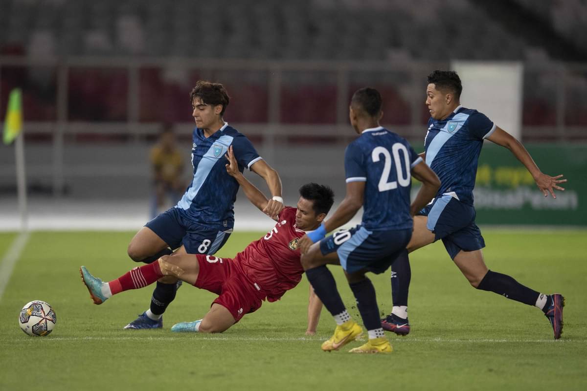 Laga Timnas U-20 melawan Guatemala pada laga uji coba di Stadion Utama Gelora Bung Karno 