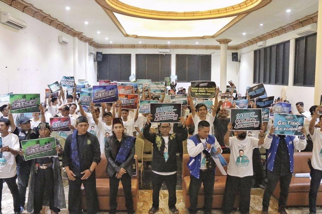 Relawan Jawara Prabowo-Sandi 2019 Provinsi Banten, resmi menyatakan dukungan kepada Menteri BUMN Erick Thohir untuk maju pada Pilpres 2024.