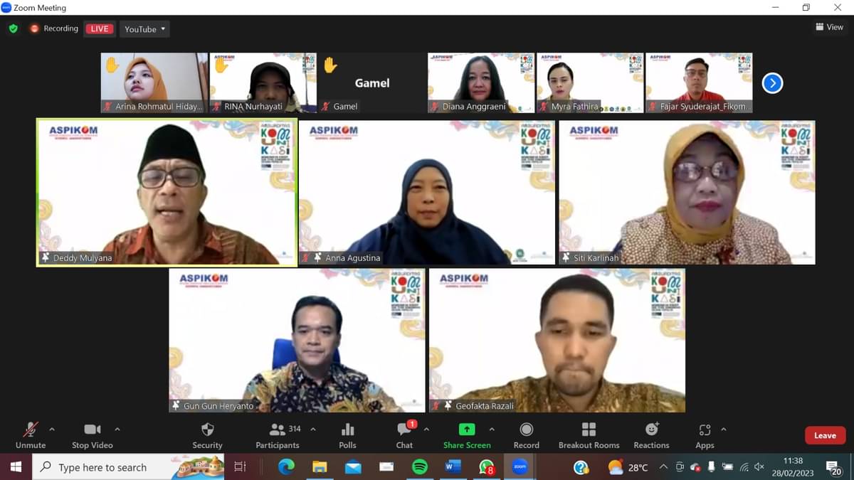 Aspikom Korwil Jabodetabek mengadakan kegiatan bedah buku karya Guru Besar Fikom Unpad, Prof. Deddy Mulyana, M.A., Ph.D. 