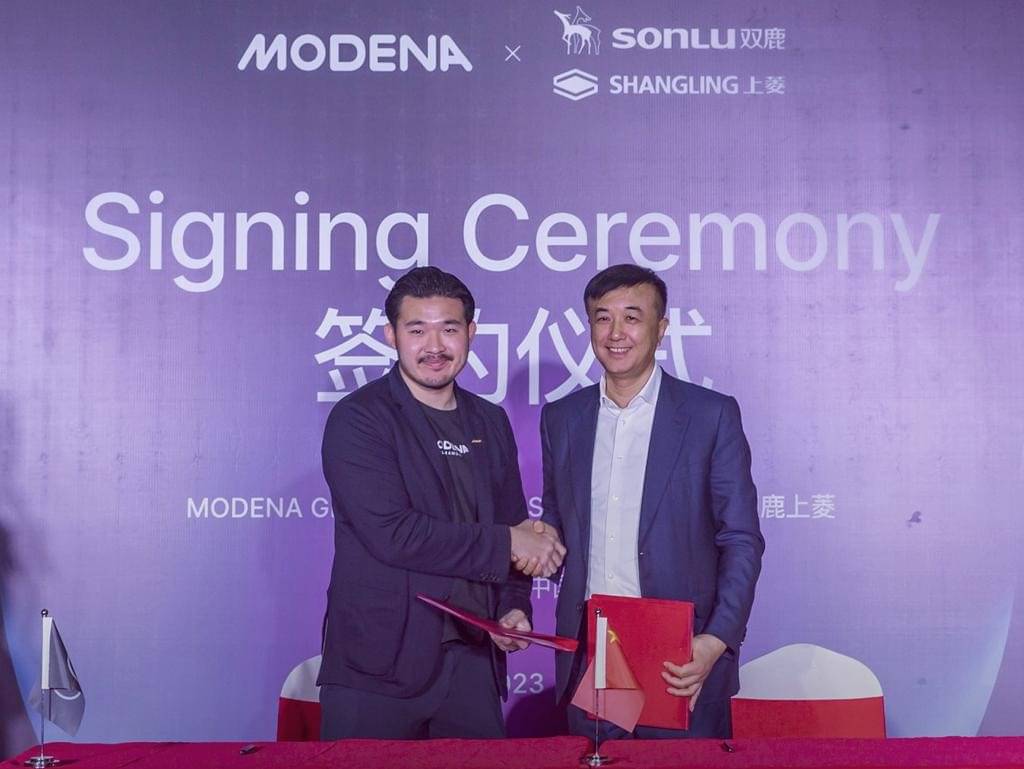 Modena menandatangani Memorandum of Understanding (MoU) dengan Sonlu-Shangling di Jakarta, baru-baru ini.