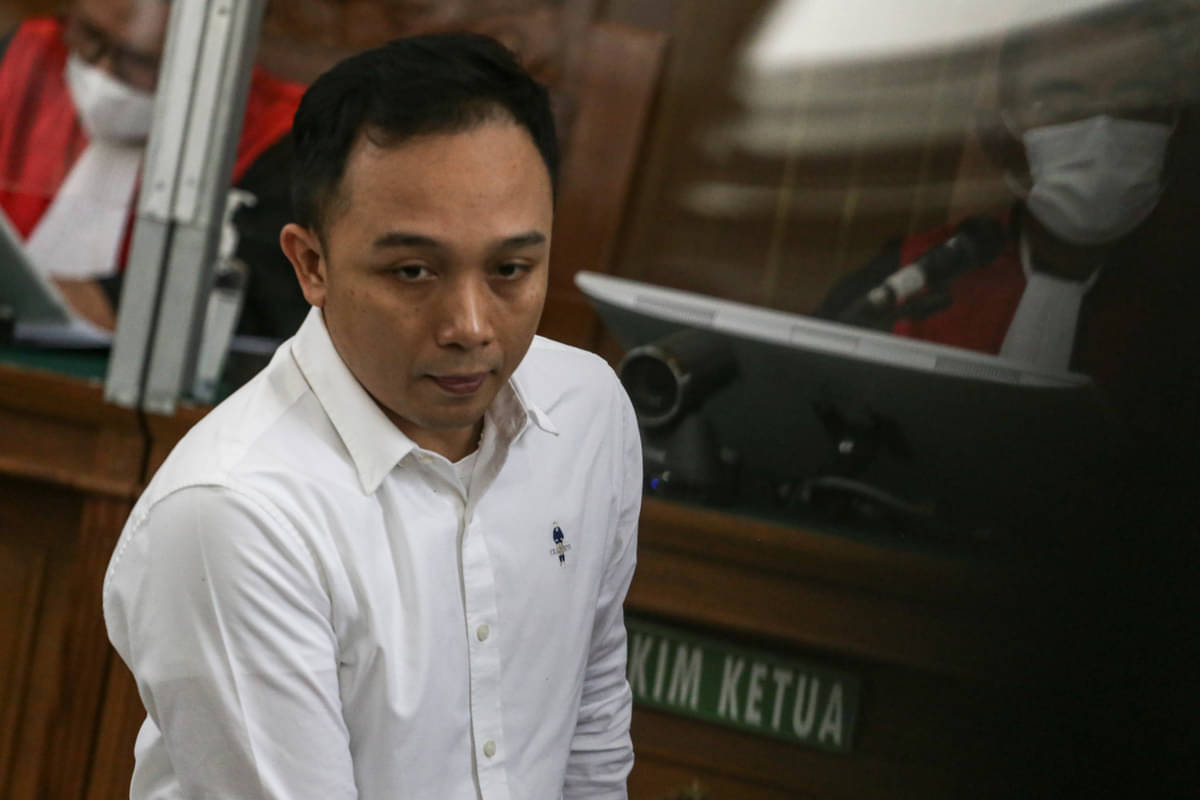 Terdakwa Ricky Rizal Wibowo alias Bripka RR, ajudan mantan Kadiv Propam Polri Ferdy Sambo.