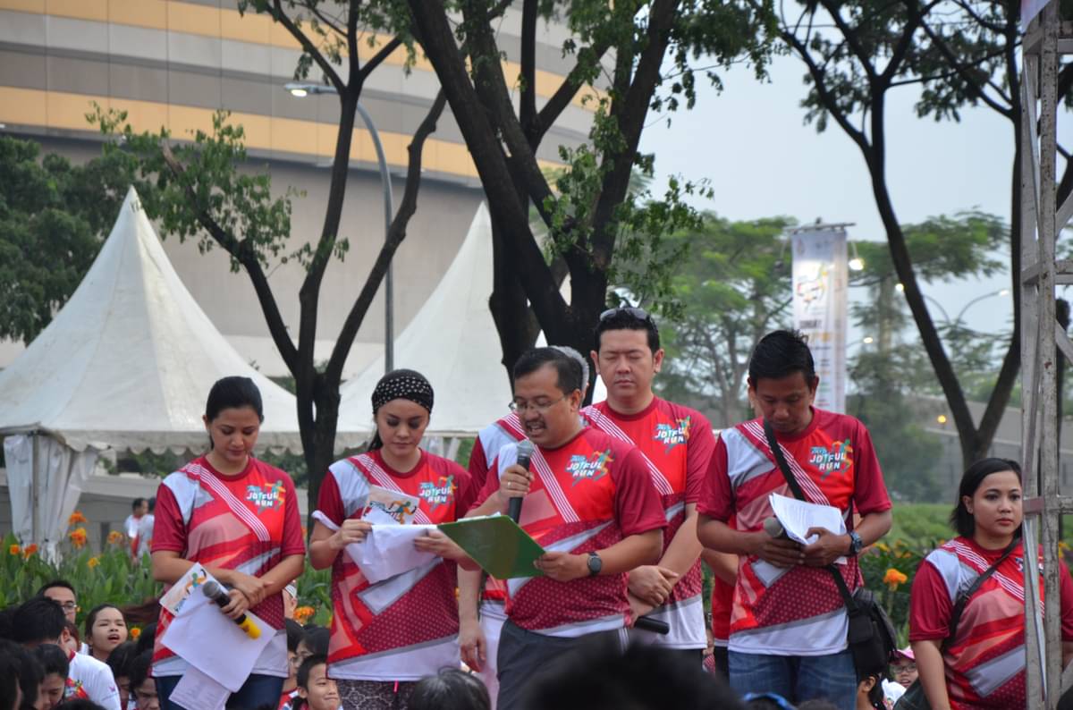 Kegiatan Joyful Run sebagai bagian dari rangkaian Indonesian Youth Day (IYD) yang digelar Konferensi Waligereja Indonesia (KWI).  