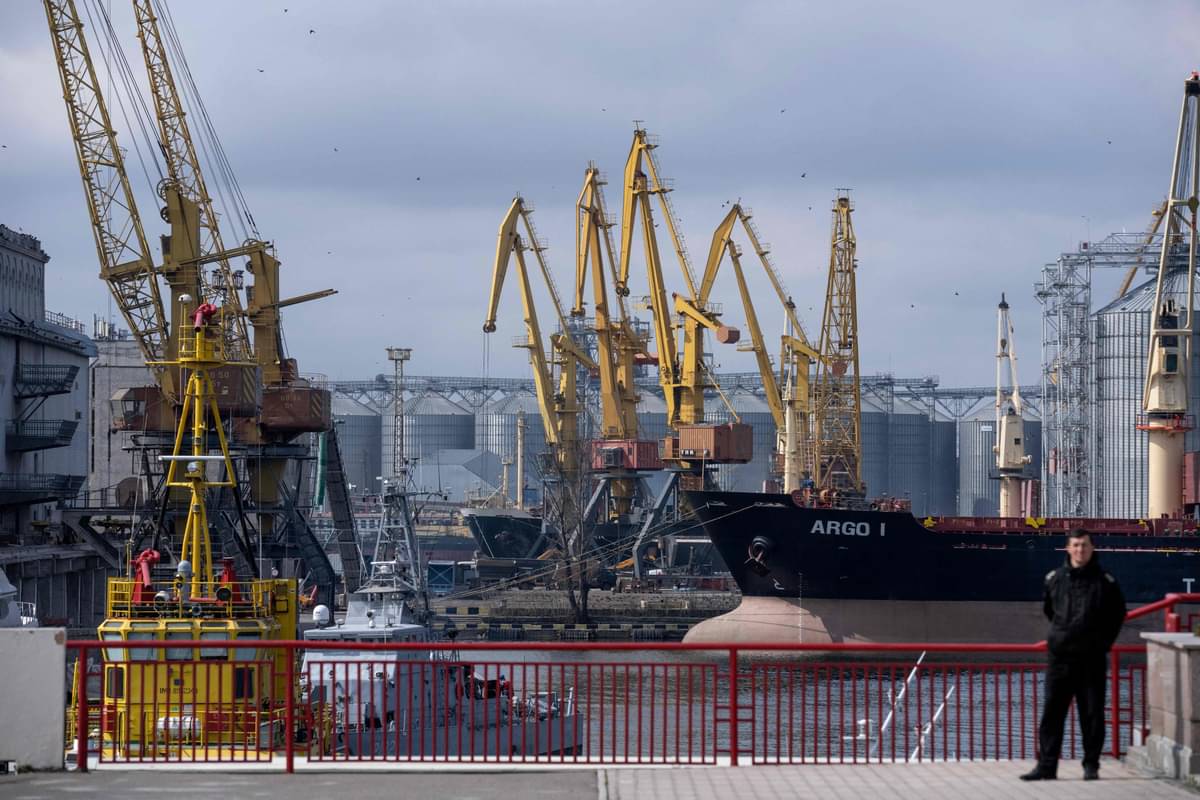 Terminal gandum di Pelabuhan Odessa, Ukraina.