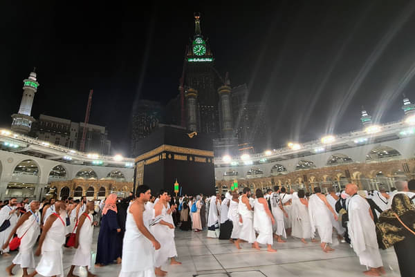 Kegiatan ibadah haji di Masjidil Haram.