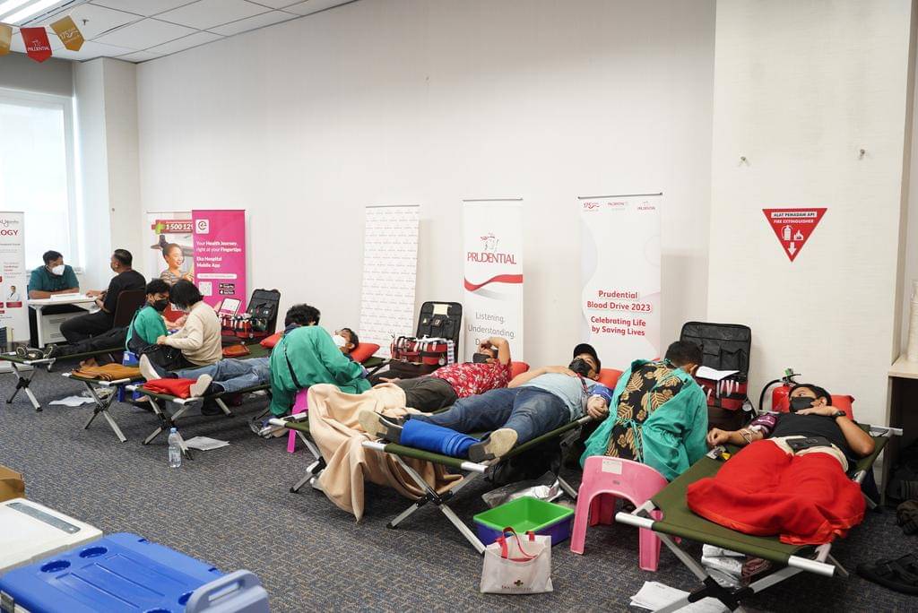 Prudential Indonesia menggelar kegiatan donor darah selama 4 hari di Kantor Prudential Indonesia, Jakarta.