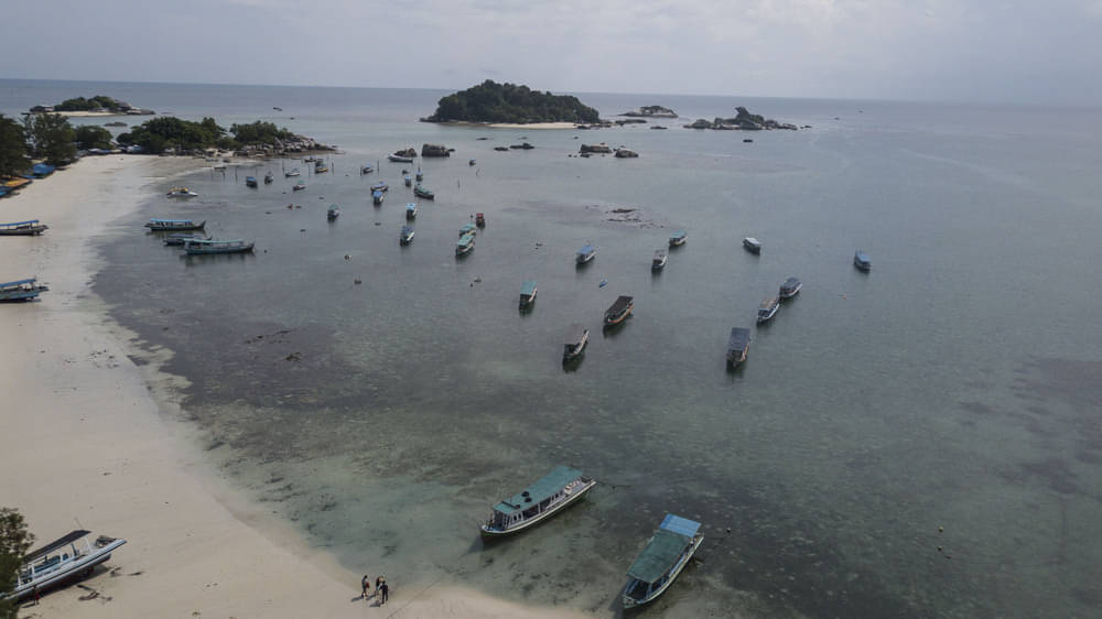 Kawasan geopark Tanjung Kelayang, Bangka Belitung.