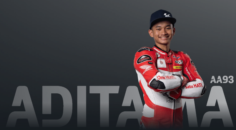 Fadillah Arbi Aditama melakukan debutnya di Moto3 Indonesia, Oktober 2023.