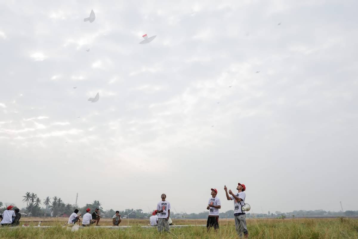 Lomba layangan di Kabupaten Tangerang, Banten
