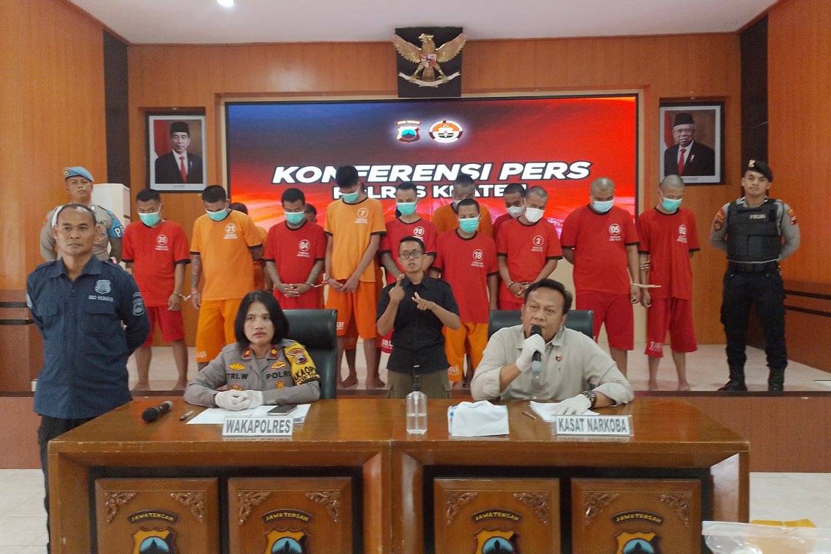 15 Tersangka Pengedar Narkoba Diamankan Satuan Resnarkoba Polres Klaten