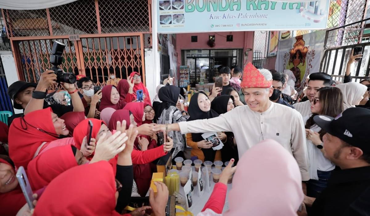 Ganjar Pranowo dan pelaku UMKM