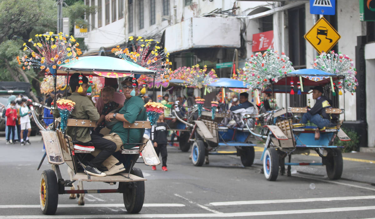 Delman di kawasan Kota Tua, Jakarta.