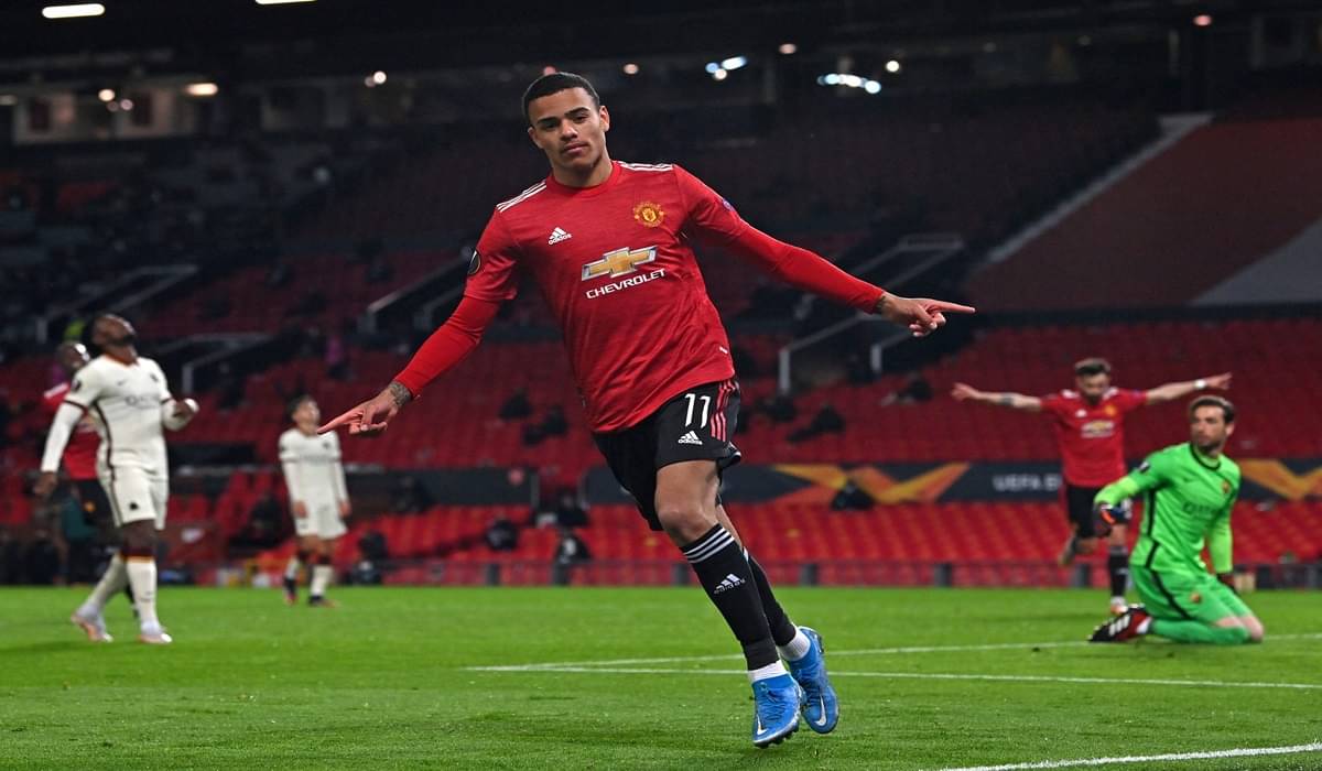 Mason Greenwood kala masih berseragam Manchester United, 29 April 2021
