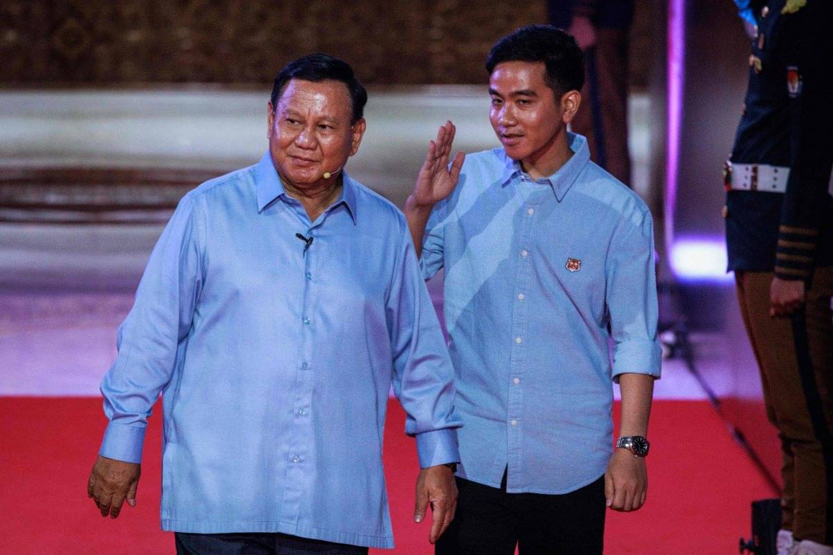 Pasangan calon presiden dan wakil presiden nomor urut 2 Prabowo Subianto dan Gibran Rakabuming Raka