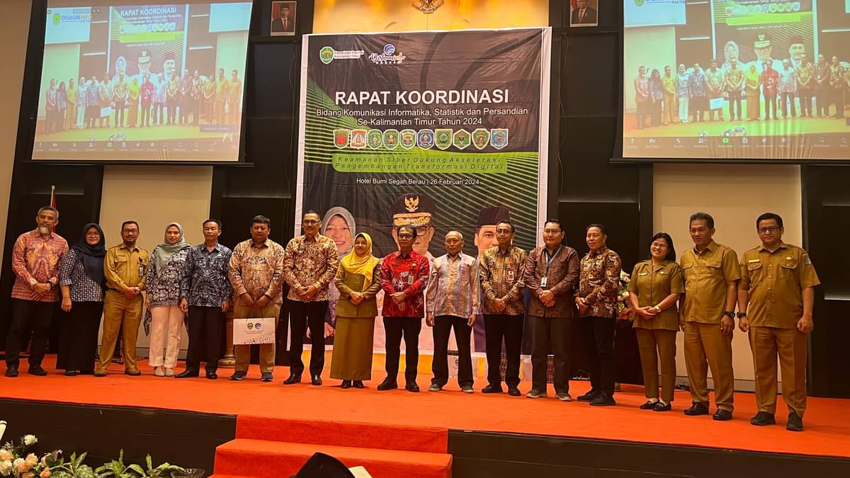 Rapat Koordinasi Daerah Bidang Komunikasi, Informatika, Statistik, dan Persandian se-Kalimantan Timur 2024 di Hotel Bumi Segah Berau.