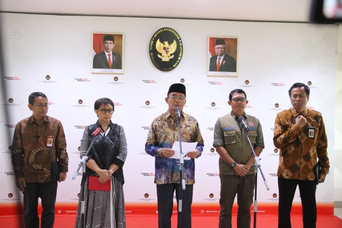 Konferensi pers bantuan Pemerintah Indonesia untuk Mesir dan Sudan