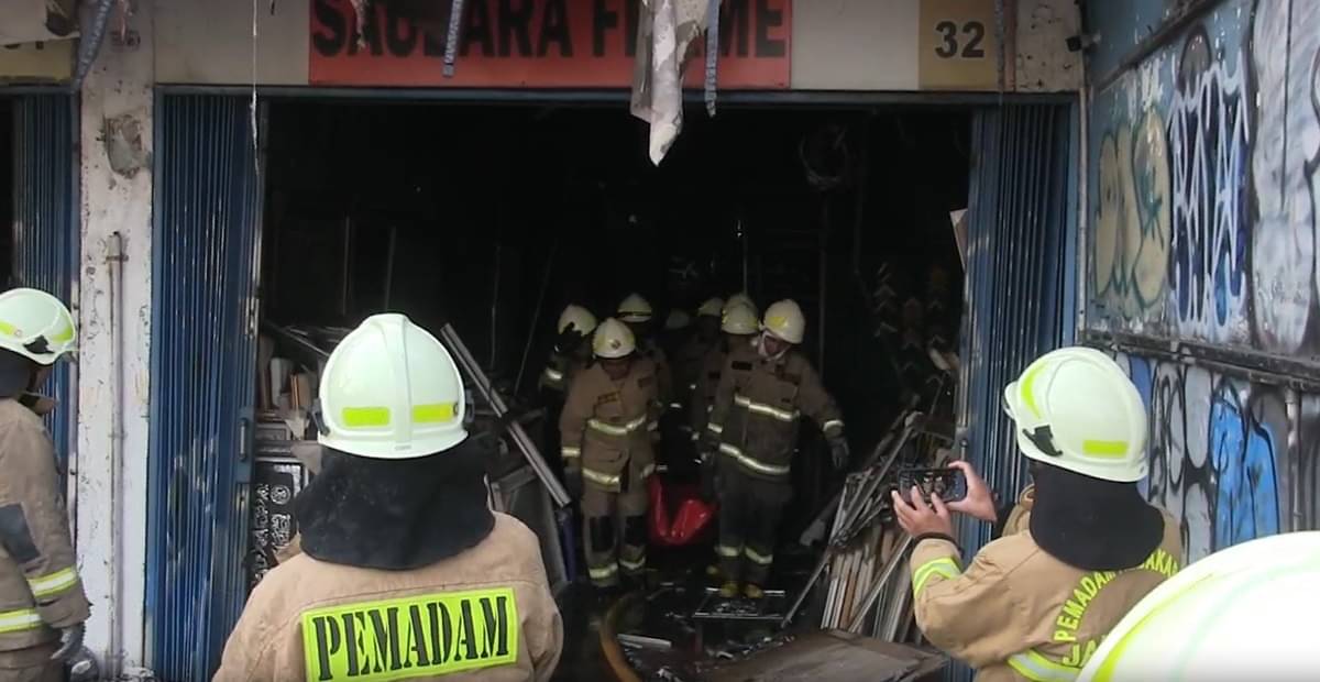 Lokasi kebakaran di Mampang Prapatan.