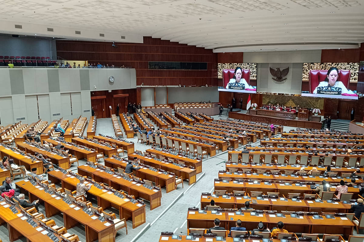 Suasana Rapat Paripurna DPR