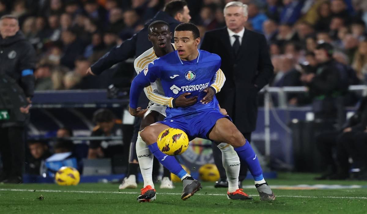 Mason Greenwood, yang musim lalu membela Getafe dengan status pinjam dari Manchester United.