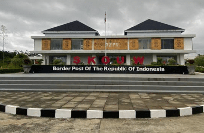 Ilustrasi pos lintas batas Papua