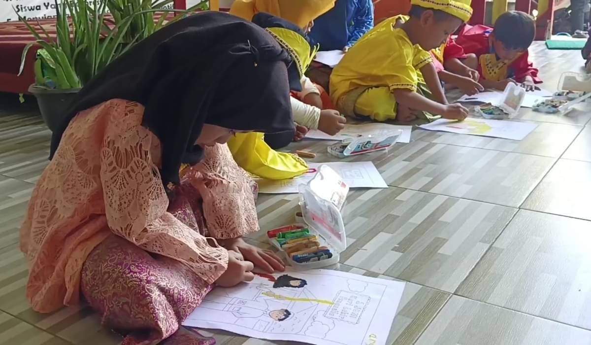 Ilustrasi anak belajar