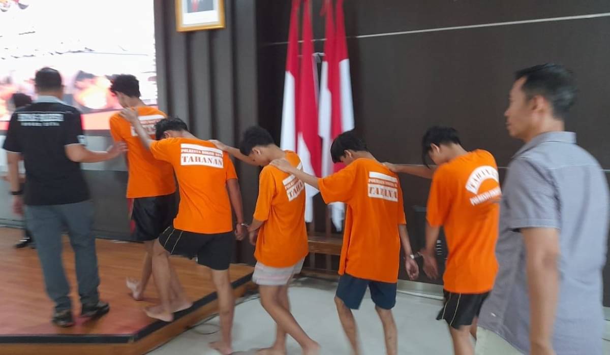 Para pelaku yang ditangkap.