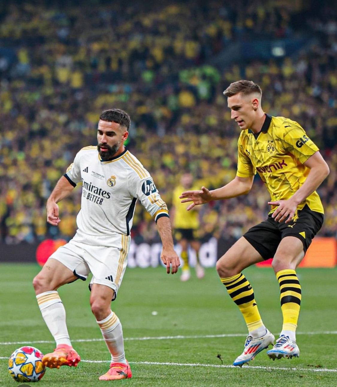 Pemain Real Madrid Dani Carvajal. 