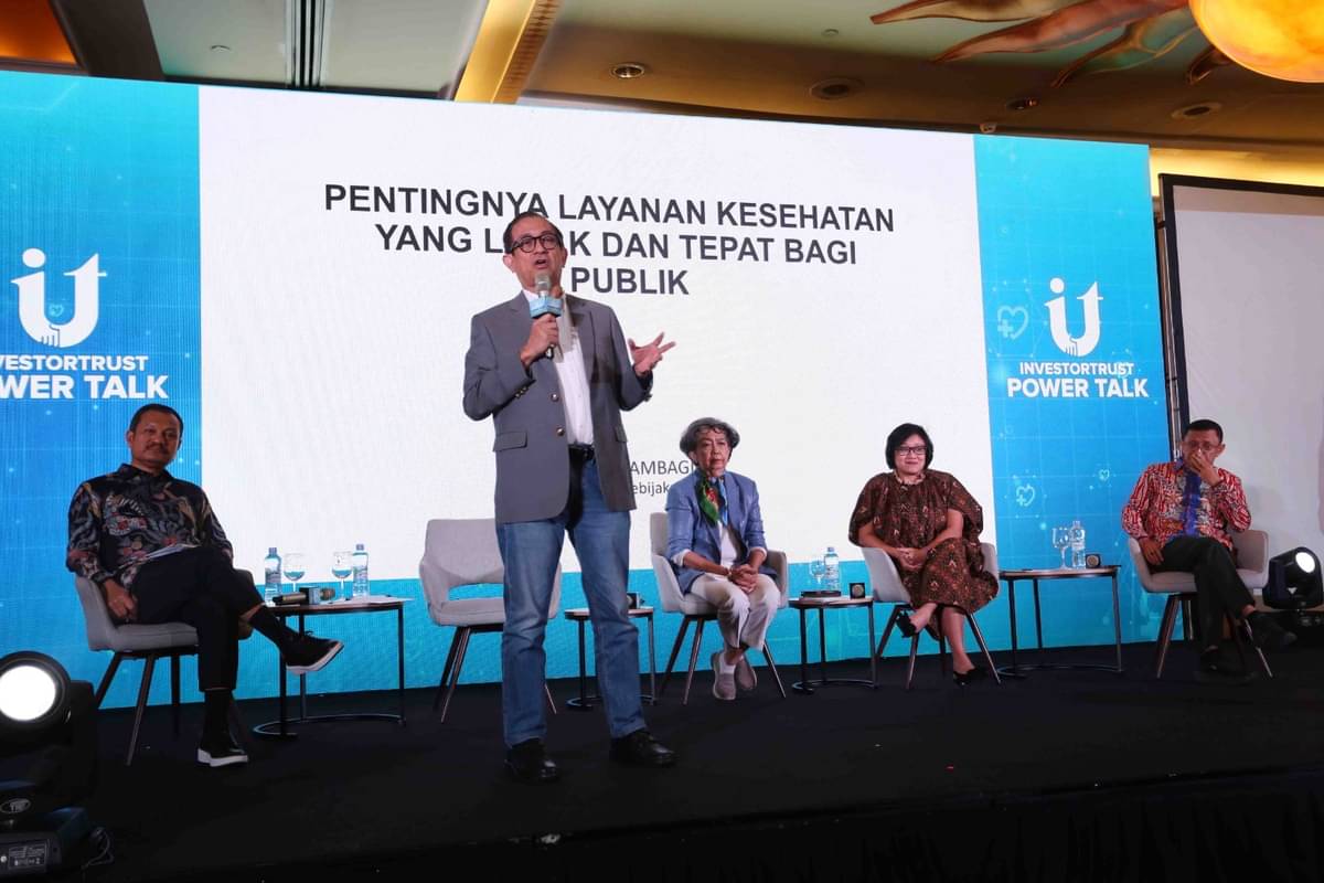 Diskusi bertajuk Pentingnya Layanan Kesehatan yang Layak dan Tepat bagi Publik di Jakarta, Rabu (31/7/2024).