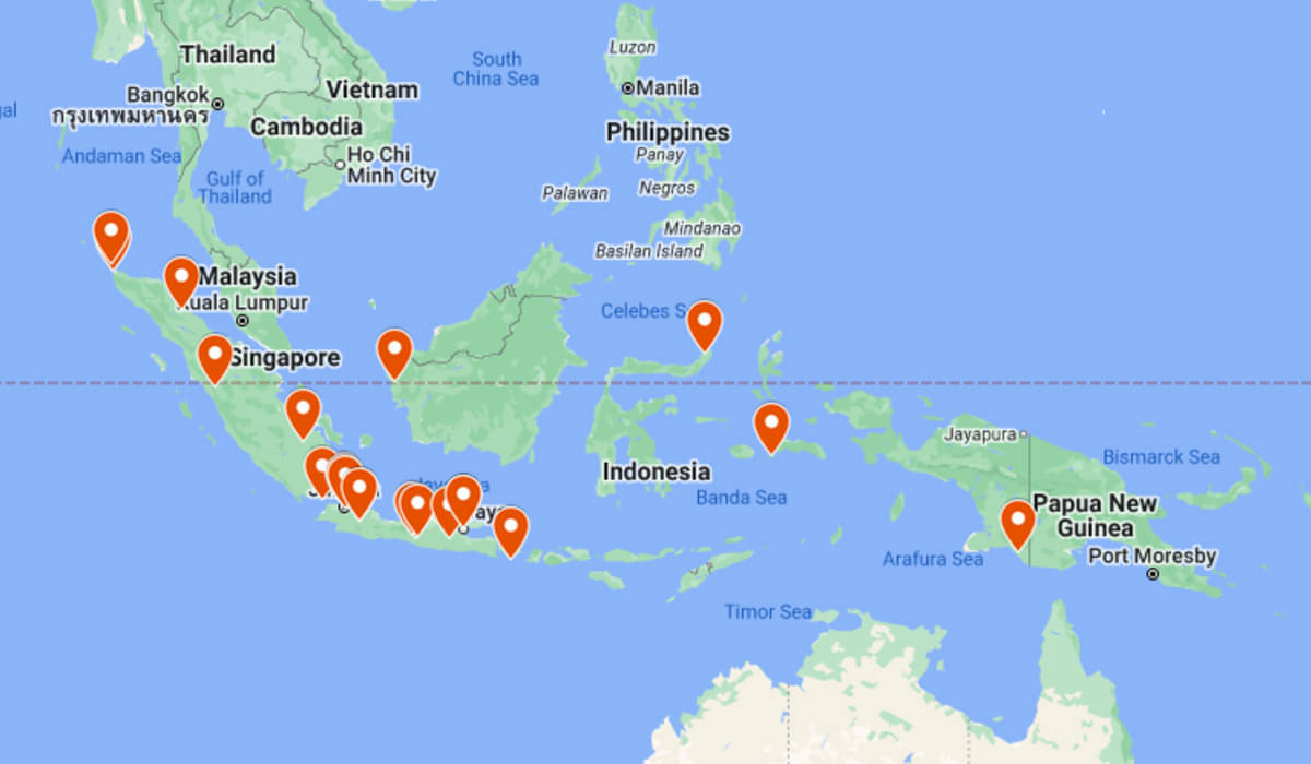 Ilustrasi, peta Indonesia.