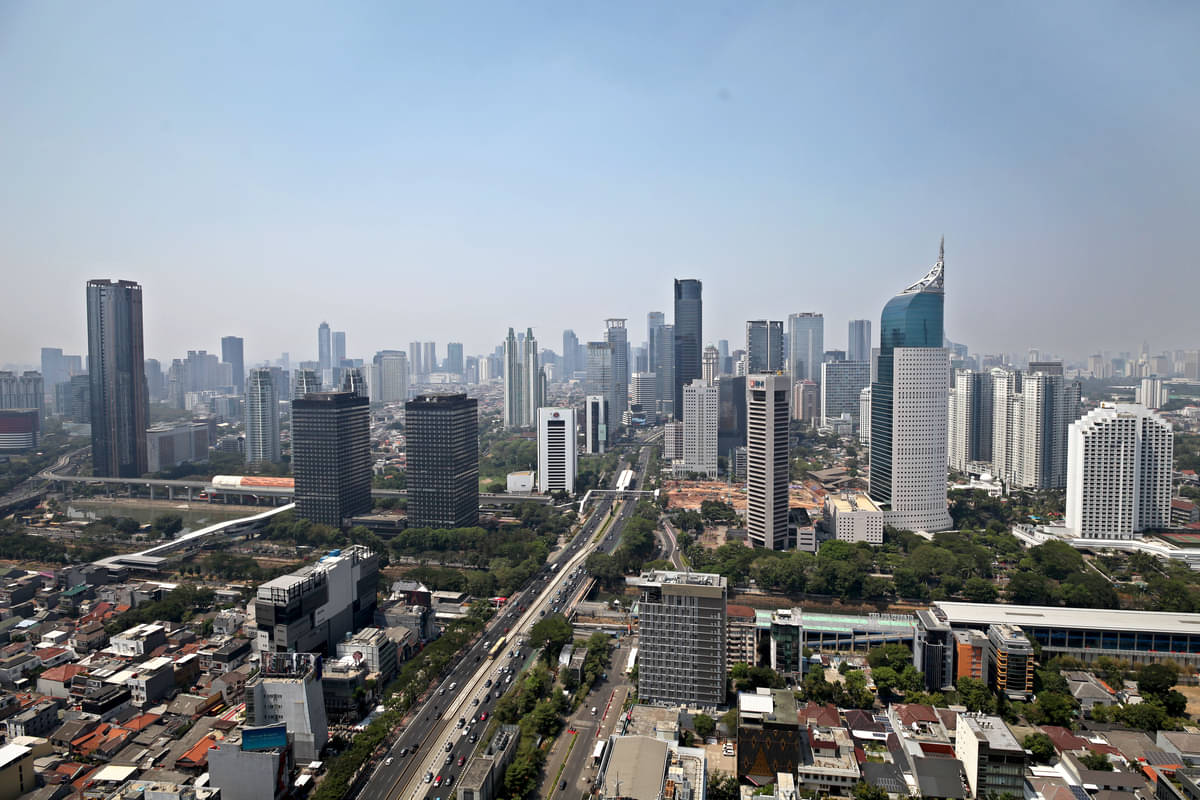 Lansekap gedung-gedung perkantoran di Jakarta