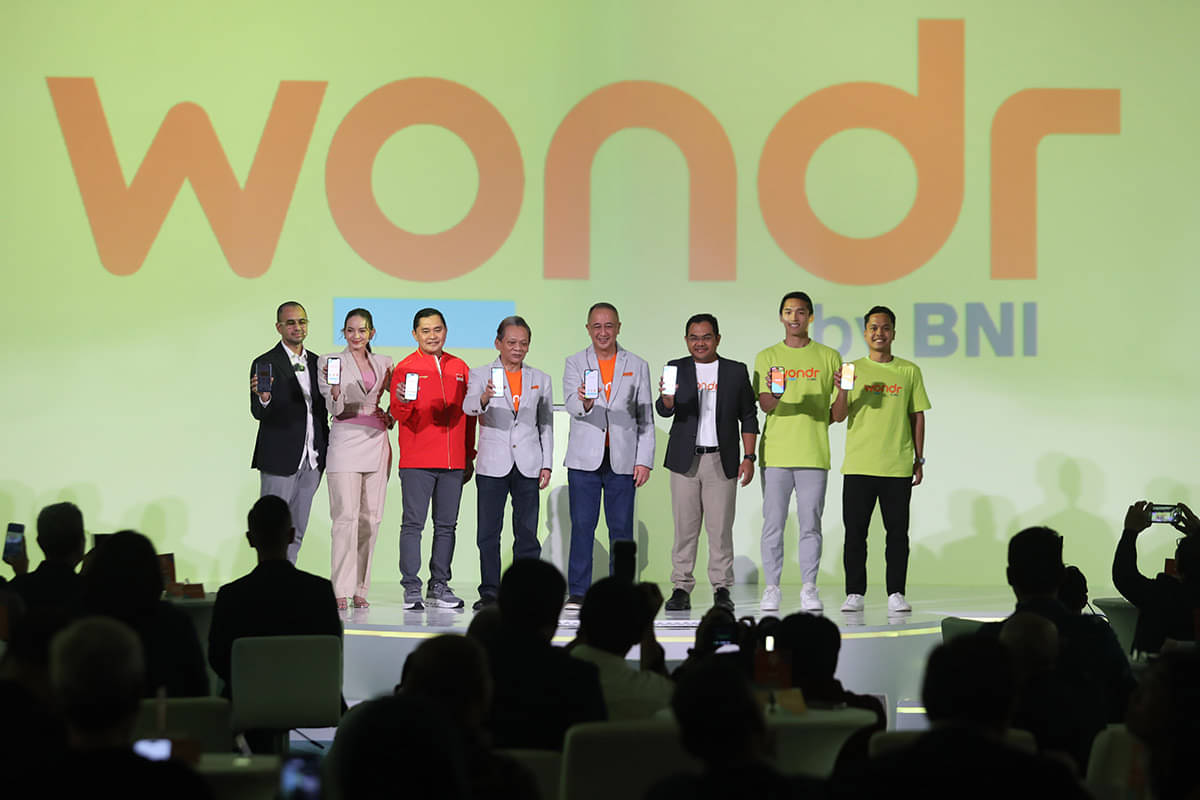 Peluncuran aplikasi Wondr by BNI di Jakarta, Jumat (5/7).