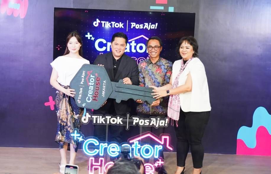 Peluncuran Rumah Kreatif hasil kolaborasi PT Pos Indonesia dan Tiktok. 