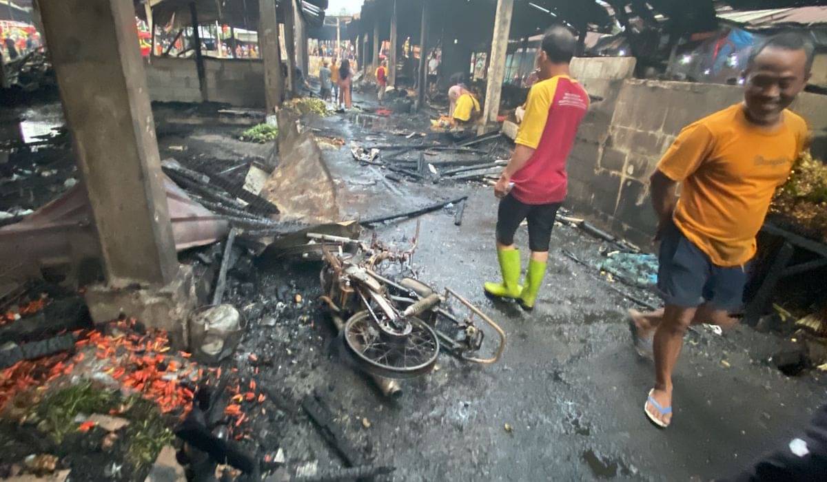 Ilustrasi pasar terbakar