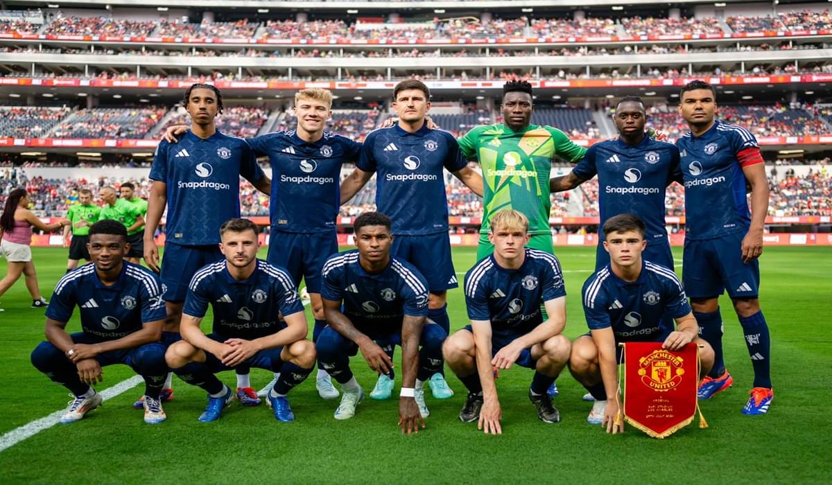Skuad Manchester United di laga pramusim melawan Arsenal