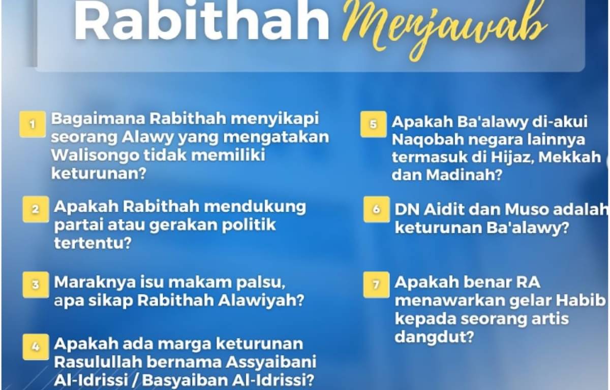 Rabithah menjawab tujuh isu.