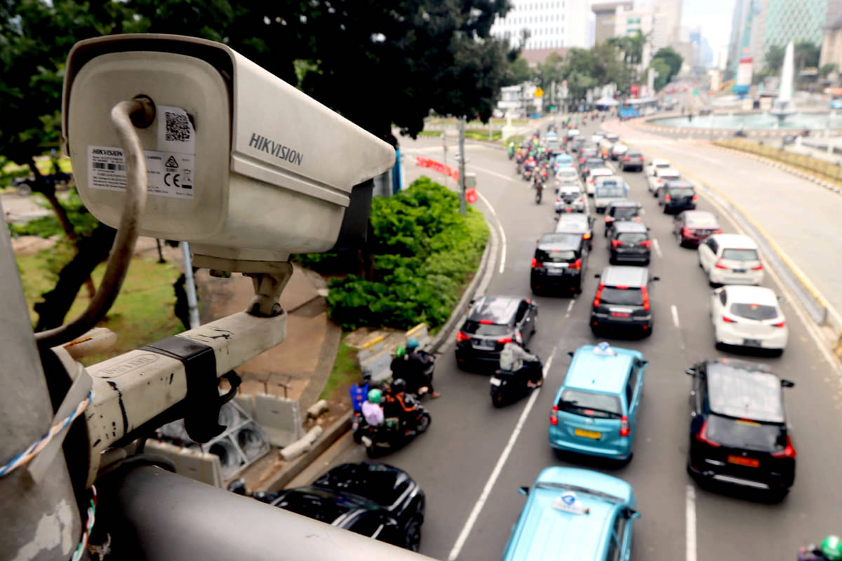 Ilustrasi: Suasana lalulintas di jalan Medan Merdeka Barat, Jakarta. 