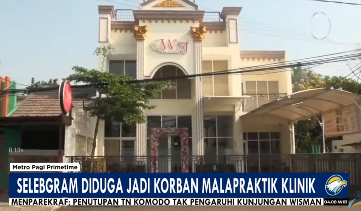 Klinik kecantikan WSJ di Depok. tempat selebgram meninggal setelah sedot lemak.