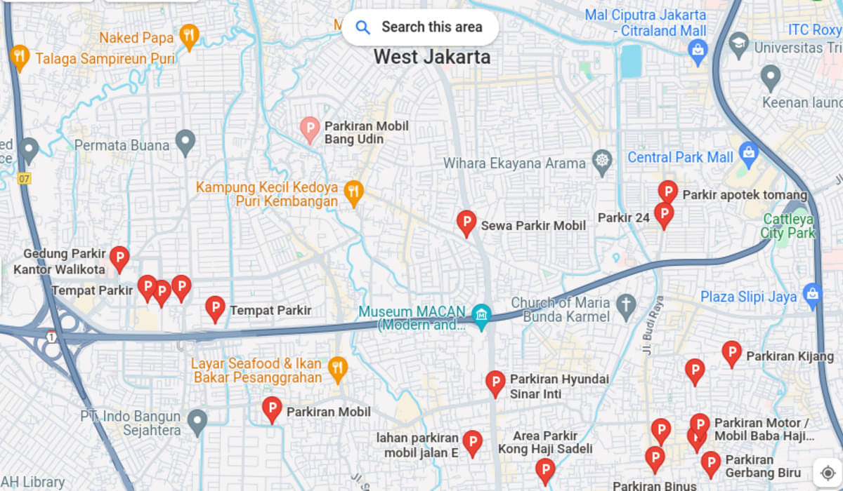 Halaman Google Maps.