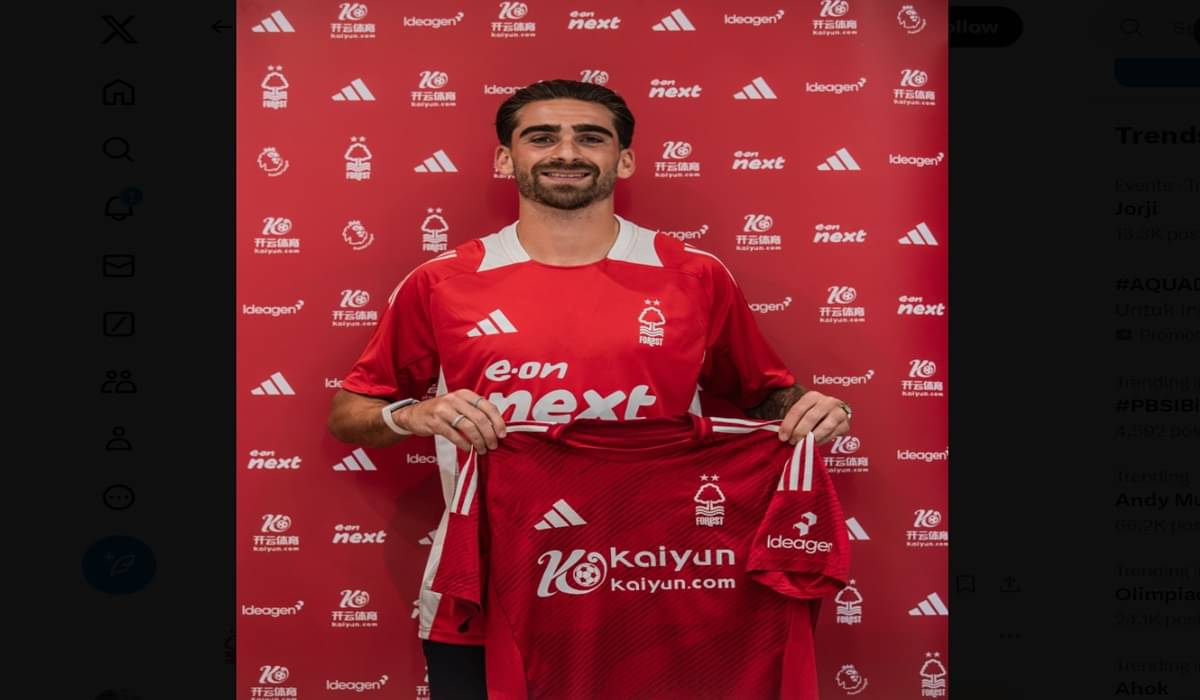 Penyerang Nottingham Forest Jota Silva.