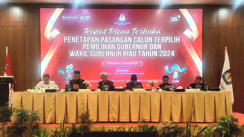 KPU Riau Tetapkan Abdul Wahid-SF Hariyanto Gubernur dan Wakil Gubernur Riau 