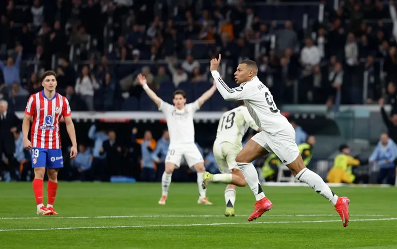 Real Madrid vs Atletico Madrid: Kylian Mbappe Selamatkan Poin untuk Real Madrid dalam Derby Tegang Melawan Atletico Madrid