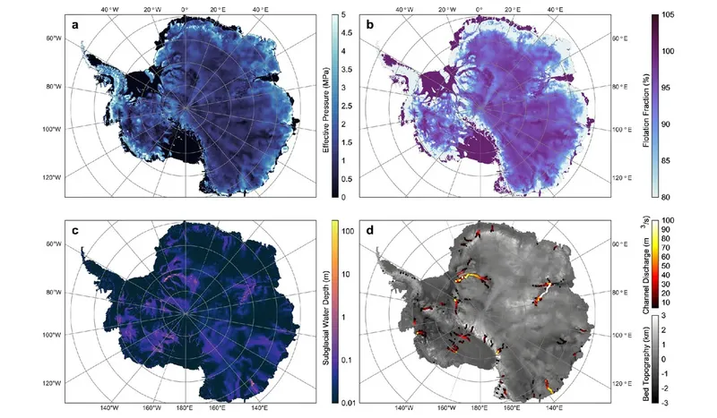 Model Komputer Ungkap Saluran Tersembunyi di Bawah Es Antartika dan Dampaknya pada Kenaikan Permukaan Laut