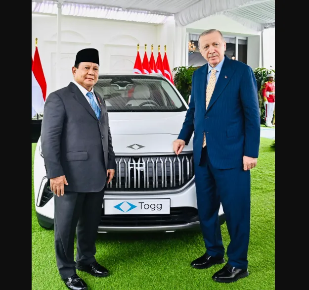 Simbol Persahabatan, Erdogan Kirim Togg T10x Mobil Listrik ke Prabowo 