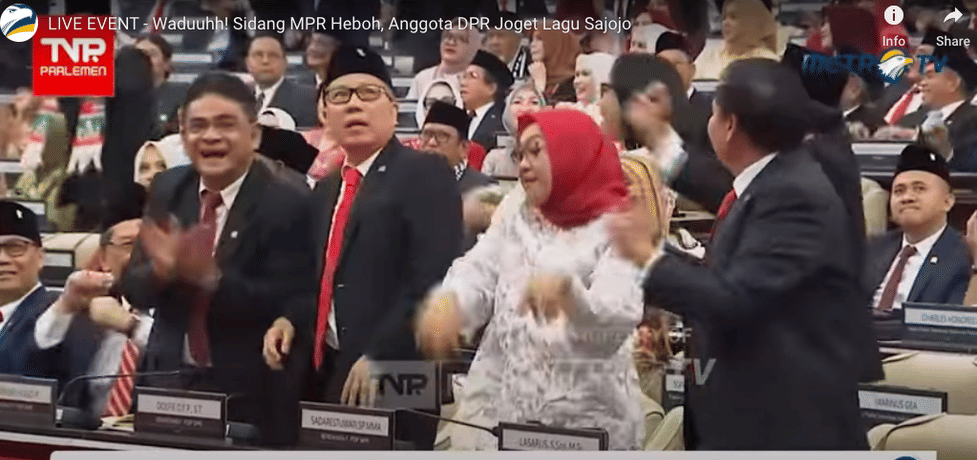 Pejabat dan Anggota DPR Joget Berjemaah, Ketua MPR Otomatis saat Dengar Lagu