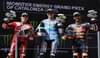 Image 37: Podium GP Catalunya (dari kiri ke kanan) pembalap Ducati Lenovo Marc Marquez, pembalap Gresini Racing Alex Marquez, pembalap Red Bull KTM Tech3 Enea Bastianini.