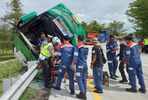 Tim Traffic Accident Analysis Turun Tangan Ungkap Penyebab Bus Terguling di Pemalang